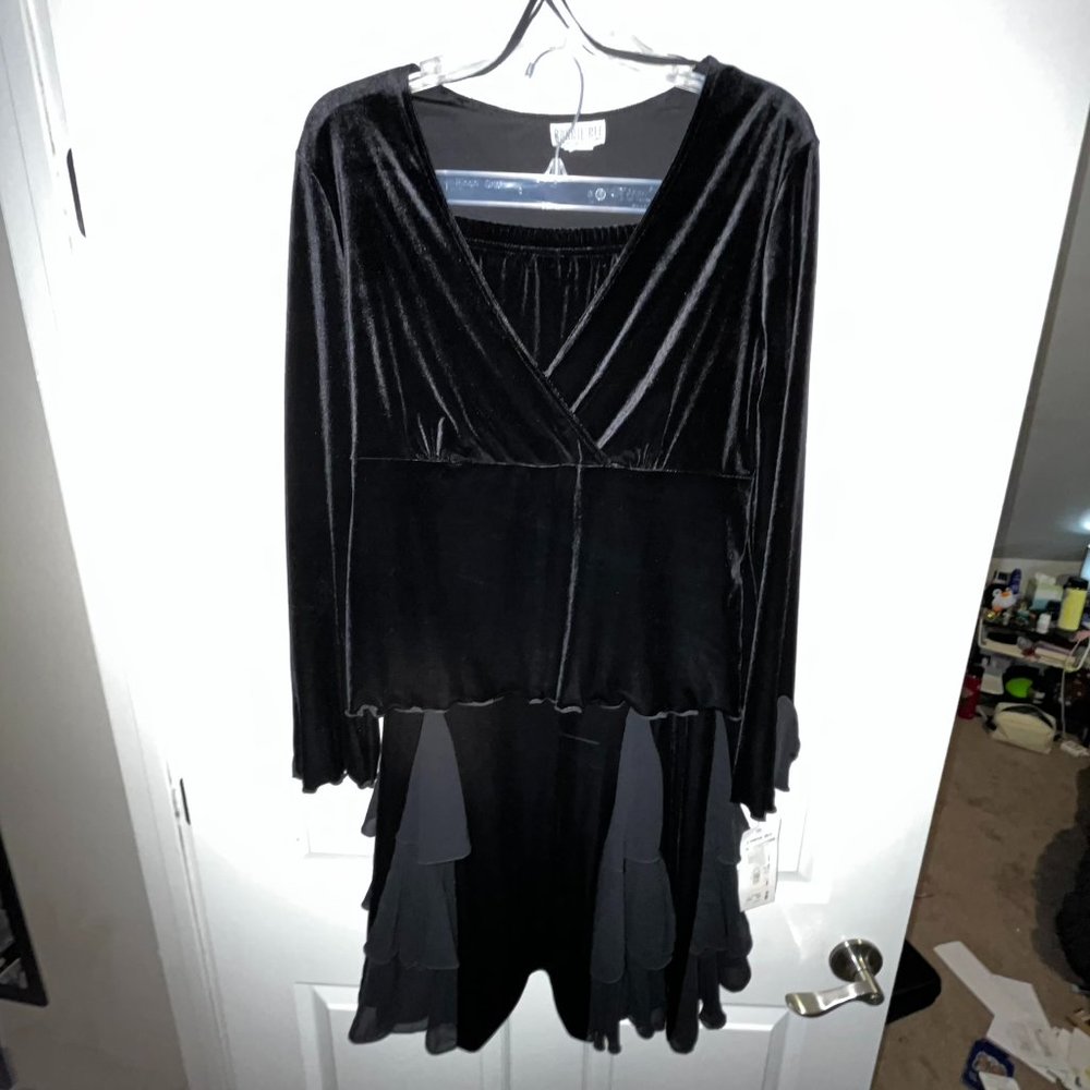 Vintage 2-PC Velvet Top/Skirt Set